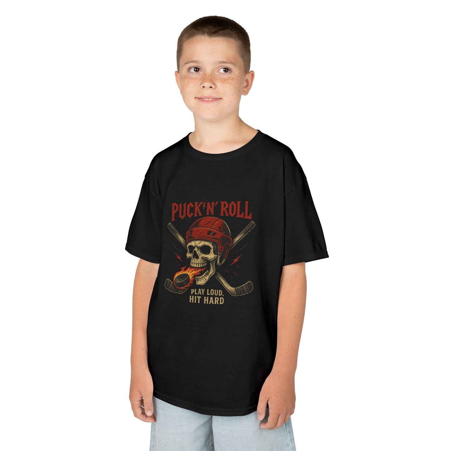 T-shirt “Puck’n’Roll” – Confort, fun et passion du hockey (Junior)