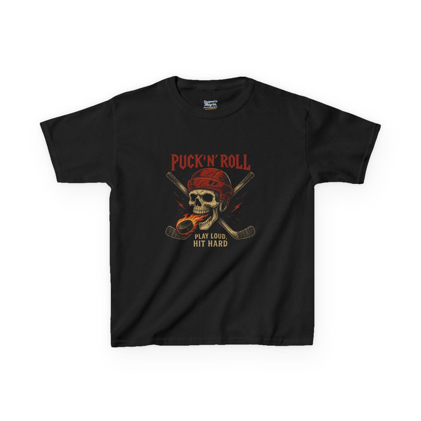 T-shirt “Puck’n’Roll” – Confort, fun et passion du hockey (Junior)